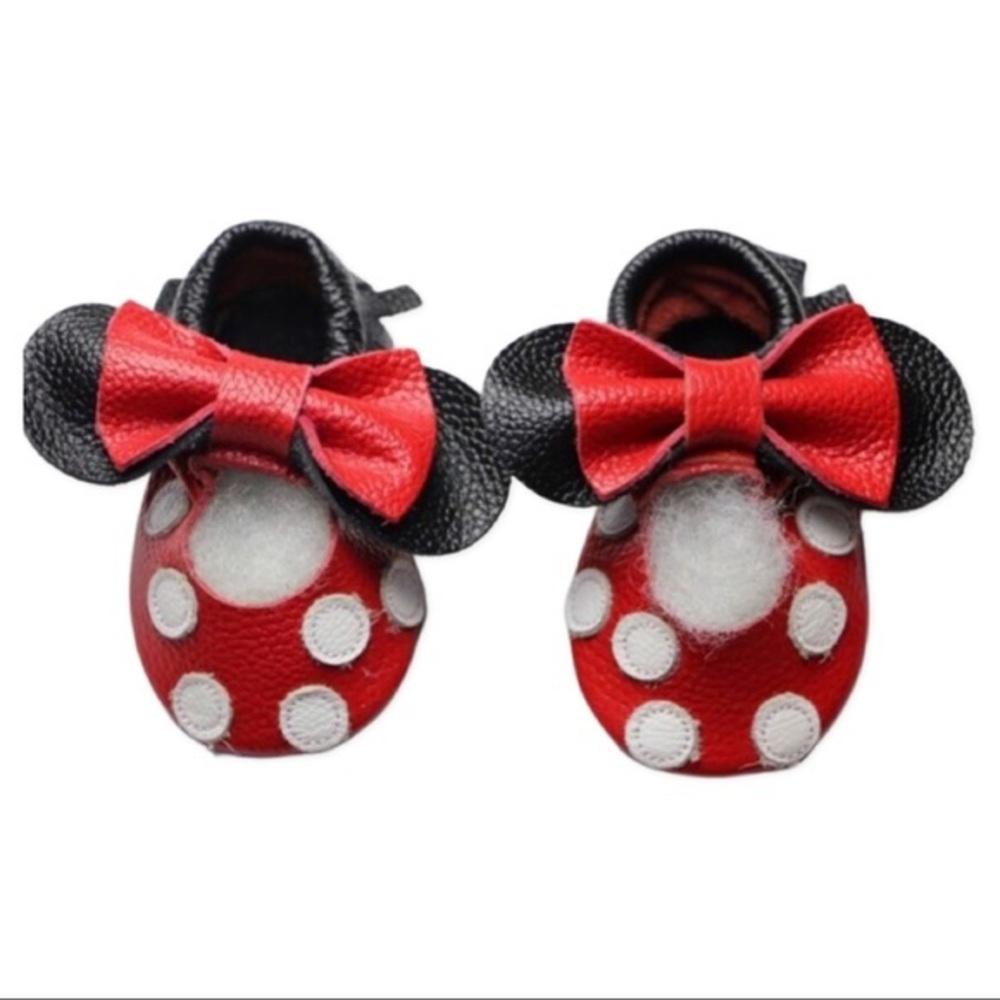 Leather Minnie Mouse Maryjane Moccasins